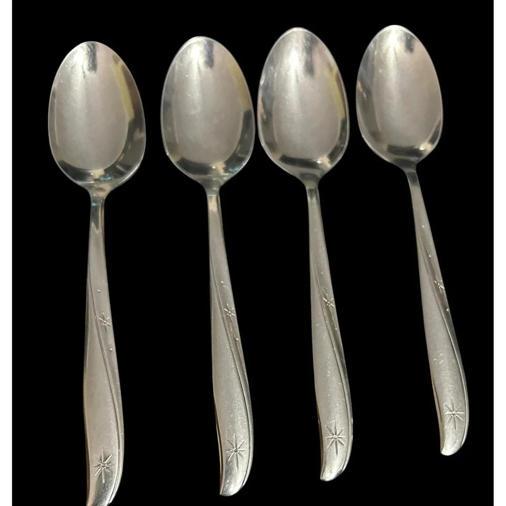 VTG Oneida Community Stainless Flatware Replacement Lot 10 Piece Set Starburst